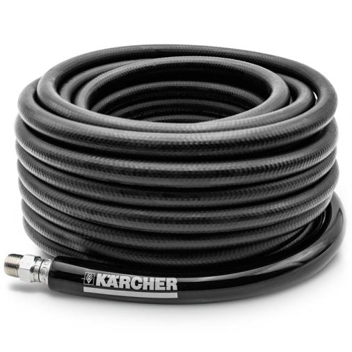 Karcher 8.925-154.0 Branded Bend Black Restrictor. Wrapped Impression, Maximum Oil Resistant Tube And Cover With Black Hose Guard, Both Ends. Rated To 250°F, 4000 PSI, 50', 3/8