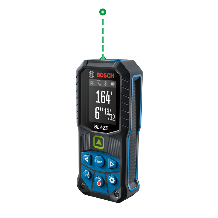 Bosch BLAZEâ„¢ Connected Green-Beam 165 Ft. Laser Measure with (1) 3.7V Lithium-Ion 1.0 Ah Battery