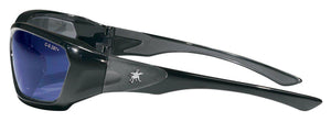 MCR SWAGGER® Scratch-Resistant Safety Glasses Blue Mirror Lens Color - 1/EA