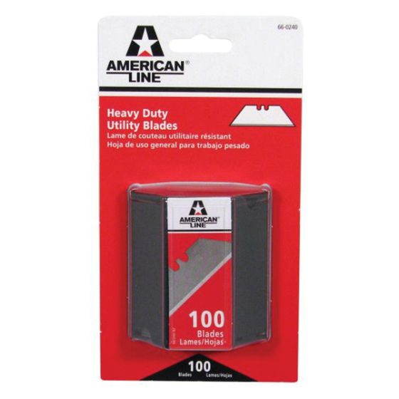 American Safety Razor 66-0240 Heavy-Duty Utility Blade, High Carbon Steel, Use With: All Standard Utility Knives
