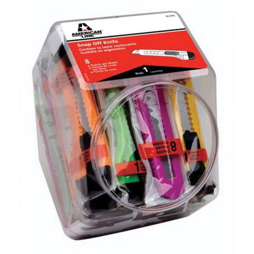 American Safety Razor 66-0456 Replaceable Blade Snap off Knife, 2 in L, Rugged Plastic, Neon