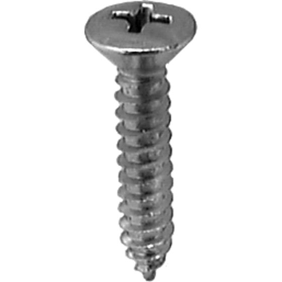 #10 X 1 PHILLIPS OVAL HEAD TAP SCREW CHROME