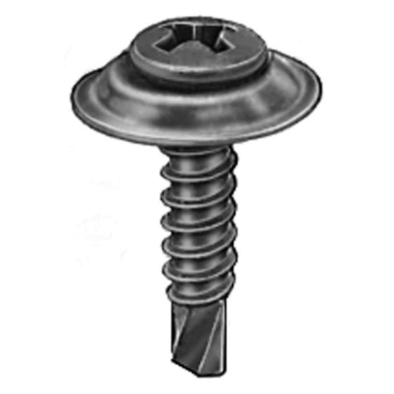 Auveco® 11455 Phillips Oval/Sems Head Teks Point Countersunk Washer Tapping Screw, #8 Screw x 3/4 in L