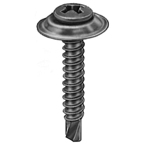 Auveco® 11456 Phillips Oval/Sems Head Teks Point Countersunk Washer Tapping Screw, #8 Screw x 1 in L