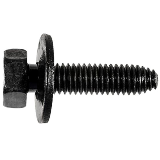 Auveco® 12065 Hex Head Sems CA Point Body Bolt, M6 x 1 mm x 25 mm L x 10 mm Across Flats, Phosphate