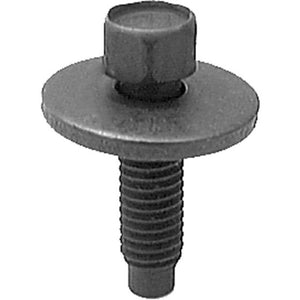 Auveco® 12160 Hex Head Sems Dog Point Body Bolt, M6 x 1 mm Screw x 22 mm L, Phosphate