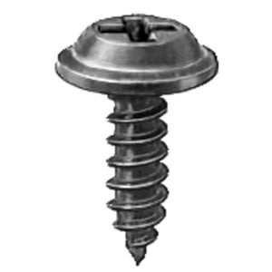 Auveco® 12213 Phillips Flat Top Washer Head A/AB Point Tapping Screw, #8 Screw x 1/2 in L, Black E-Coat