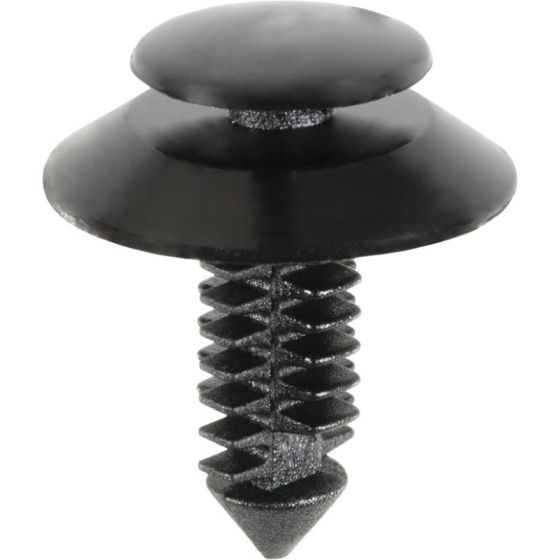 Auveco® 12565 Double Head Door Trim Panel Retainer, (1/2 in Dia Top x 25/32 in Dia Bottom) Head, Nylon, Black