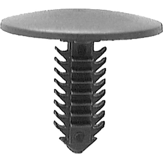 Auveco® 12571 Fascia to Bumper Retainer, 1 in Dia Top Head, Nylon, Black