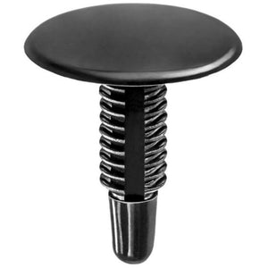 Auveco® 12909 Single Head Trim Panel Retainer, 1 in Dia Bottom Head, Nylon, Black