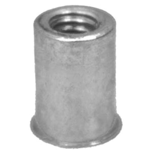 Auveco® 12984 Metric Thinsheet Nutsert, M6 x 1 mm Screw x 15.49 mm OAL, Steel, Zinc