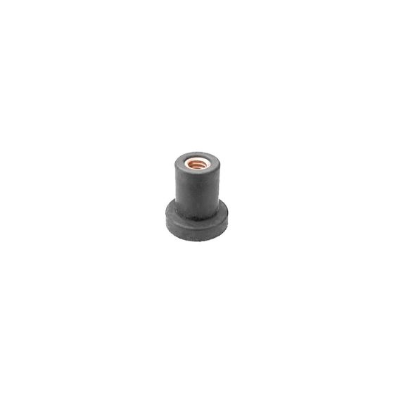 Auveco® 13010 Well Nut, 1/4 in - 20 TPI Screw x 0.829 in OAL, Neoprene