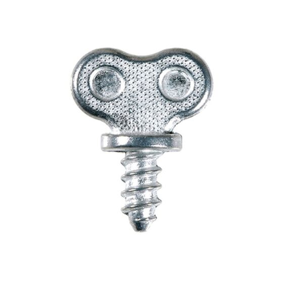 Auveco® 15170 Thumb Head A/AB Point Dealer License Plate Screw, #14 Screw x 1/2 in L x 1-1/8 in OAL, Die Cast Zinc