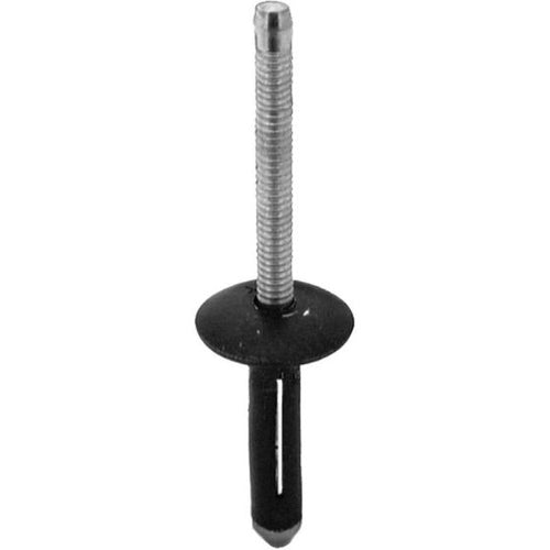 Auveco® 19263 Split-Type Rivet, 1/4 in Dia x 3/16 to 3/8 in Grip Range, Aluminum Rivet/Mandrel, Black