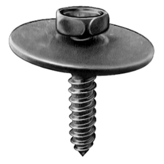 Auveco® 19278 Hex Head Sems A/AB Point Tapping Screw, M4.2 x 1.41 mm Screw x 20 mm L, Black Phosphate