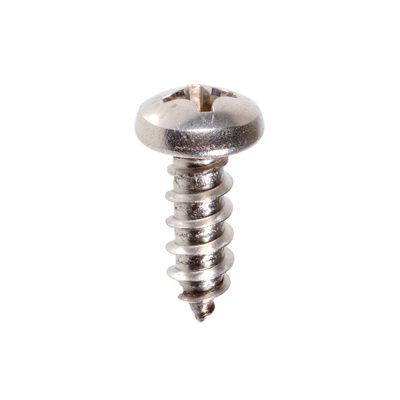 Auveco® 21609 Phillips Pan Head License Plate Screw, #14 Screw x 3/4 in L x 15/32 in Dia Head, Stainless Steel