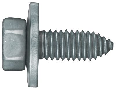 Disco Automotive Hardware 1000PK Hex Washer Head CA Point Body Bolt, 3/8 in - 16 TPI x 1 in L x 1/2 in Hex, Black