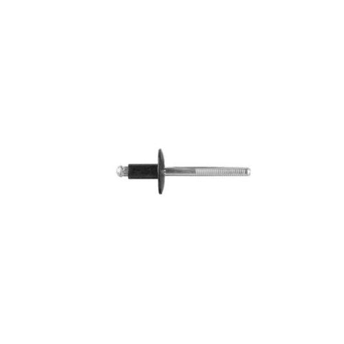 Disco Automotive Hardware 4002MT Bumper Assembly Rivet, 1/4 in Dia x 1/8 to 1/4 in Grip Range, Steel, Black