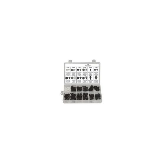 Disco Automotive Hardware 8190 Retainer Assortment, 6-3/4 x 11 in Tray, Plastic Tray