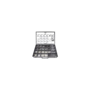 Disco Automotive Hardware 8511 24 Hole Tray Universal Nut and Shim Assortment, Metal Tray, Gray Lid/Tray
