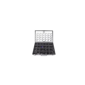 Disco Automotive Hardware 8601 24 Hole Tray Universal Shield Retainer Assortment, 2.5 to 10 mm Hole, Plastic Tray, Gray