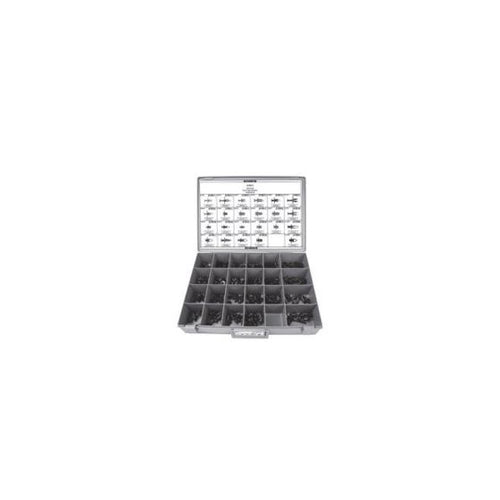 Disco Automotive Hardware 8613 24 Hole Tray Universal Push-Type Retainer Assortment, 6 to 10 mm Hole, Nylon, Gray