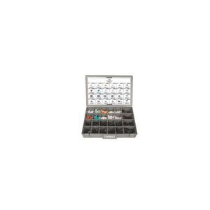 Disco Automotive Hardware 8669 24 Hole Tray Retainer Assortment, Plastic Tray, Gray Lid/Tray