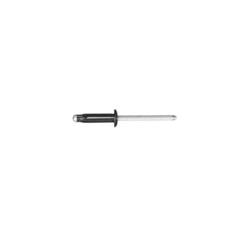 Disco Automotive Hardware 9278PK Split-Type Automotive Pop Rivet, 3/16 in Dia x 3/64 to 11/32 in Grip, Aluminum, Black