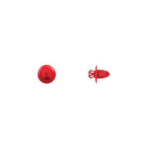 Disco Automotive Hardware 9946PK Fender Molding Retainer, 17 mm Dia Head x 13 mm L Stem x 23/64 in Hole, Nylon, Red