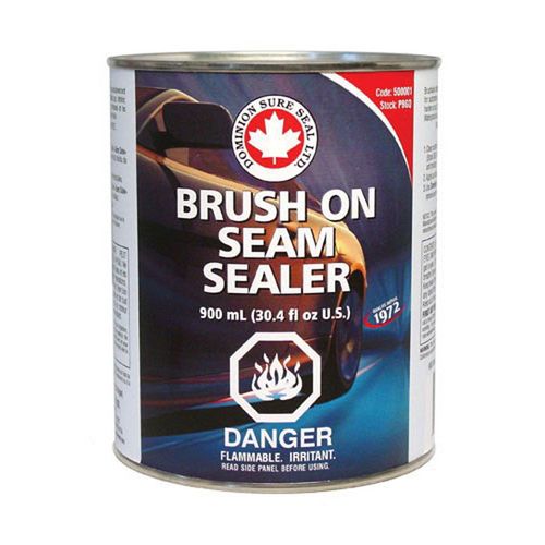 DOMINION SURE SEAL 500001 Brush-On Seam Sealer, 900 mL Can, Dark Gray, Liquid, 4 to 8 hr Curing