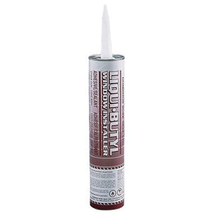 DOMINION SURE SEAL 9009 Liquid Butyl Sealer, 300 mL Cartridge, Black, Liquid, 24 hr Curing