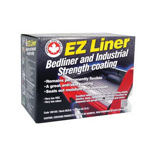 DOMINION SURE SEAL EZ Liner BEZLG 3-Part Bedliner, 1 gal, Black (Part A and Part B), Light Yellow (Part C)