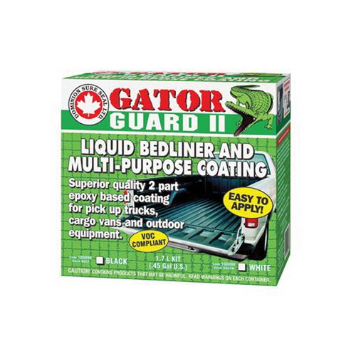 DOMINION SURE SEAL Gator Guard II BGG2W 2-Part Epoxy Liquid Bedliner, 0.45 gal, White, Liquid