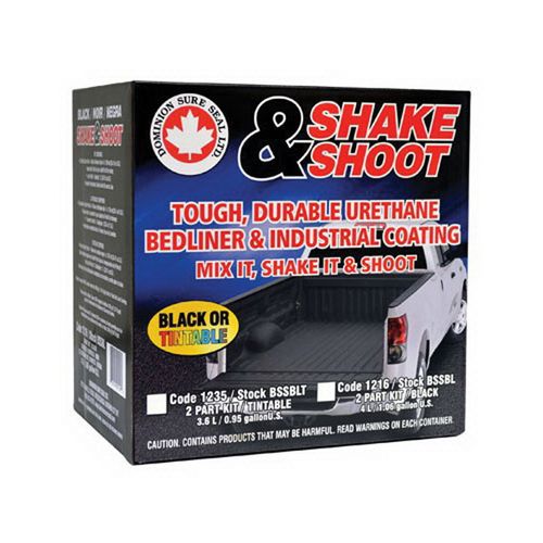 DOMINION SURE SEAL Shake and Shoot™ BSSBLT 2-Part Tintable Bed Liner Coating, 3.6 L