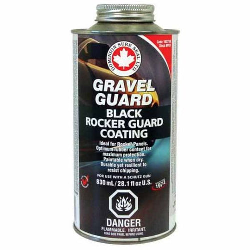 DOMINION SURE SEAL BVG1 Gravel Guard, 1 qt Can, Black, Liquid, Coarse Texture