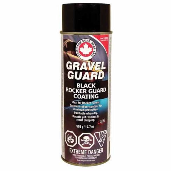DOMINION SURE SEAL SVG124US Gravel Guard, 503 g Can, Black, Aerosol, Coarse Texture