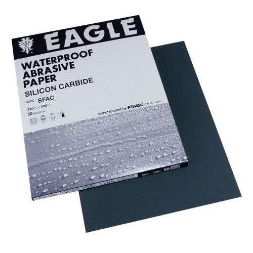 KOVAX® 102-0500 Sanding Sheet, 9 in W x 11 in L, 500 Grit, P500-A Grade, Silicon Carbide