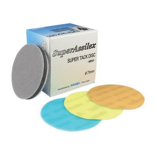 KOVAX® Super Assilex® 730-2510 Abrasive Disc, 3 in, 600 Grit, Super-Tack Attachment, Sky