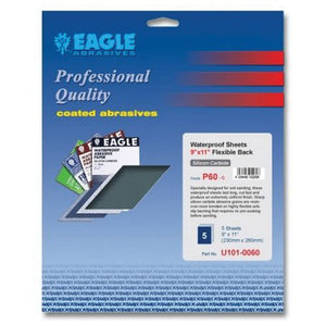KOVAX® U102-1500 Sanding Sheet, 9 in W x 11 in L, 1500 Grit, P1500-A Grade, Silicon Carbide