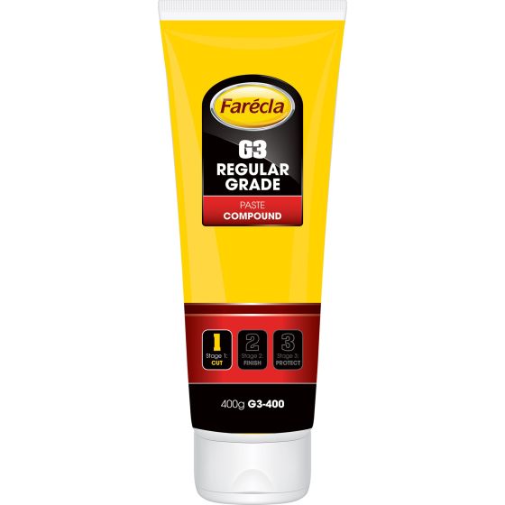Farecla G3-400 G3 Series Regular Grade Paste Compound, 400 g Tube, Cream, Solid