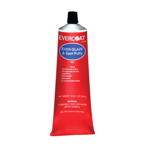 EVERCOAT® EVER-GLAZE 100403 Spot Putty, 1 lb Tube, Red, Paste