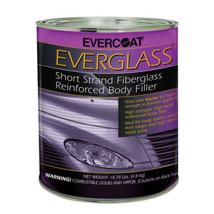 EVERCOAT® EVERGLASS® 100622 Short Strand Fiberglass Reinforced Body Filler, 1 gal Can, Blue/Green, Paste