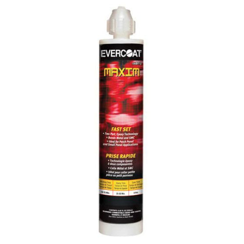 EVERCOAT® MAXIM™ 100812 Fast Set Bonding Adhesive, 250 mL Cartridge, Black, Paste, 1:1 Mixing, 4 hr Curing