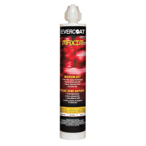 EVERCOAT® MAXIM™ 100813 Medium Set Bonding Adhesive, 250 mL Cartridge, Gray, Paste, 12 hr Curing