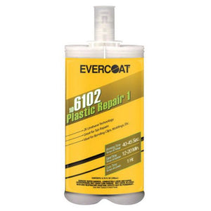 EVERCOAT® 106102 2-Component Plastic Repair 1, 200 mL Cartridge, Black, Liquid, 1 hr Curing