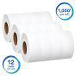 Scott™ 07805 Standard Jumbo Essential Toilet Paper Roll, 1000 ft x 3.55 in, 2 Plys