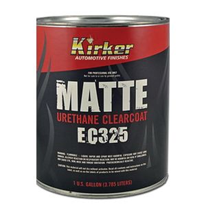Kirker Automotive Finishes EC325-1 Urethane Clear Coat, 1 gal, Matte, 4: 1 Mixing