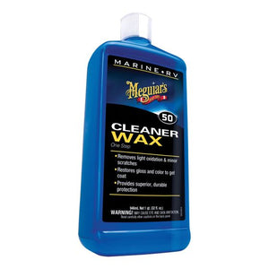 Meguiar's® M5032 One Step Marine/RV Cleaner Wax, 32 oz Bottle, Cream Colored, Liquid