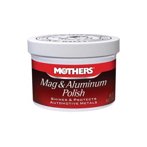 Mothers® 05101 Mag and Aluminum Polish, 10 oz Jar, Shine, White, Solid