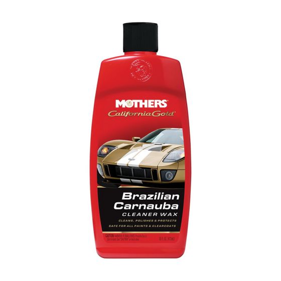 Mothers® California Gold® 05701 Brazilian Carnauba Cleaner Wax, 16 oz Bottle, White, Liquid